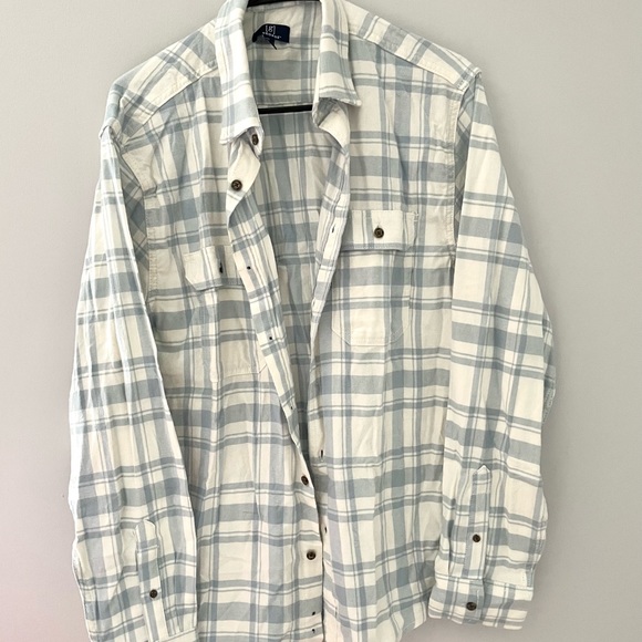 Tops - Blue and White Flannel